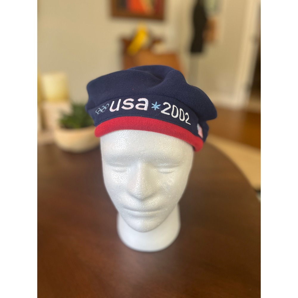 Roots Beret Hat USA OS Navy New 2002 Olympic Salt Lake City Winter Games Fleece